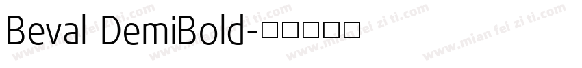Beval DemiBold字体转换